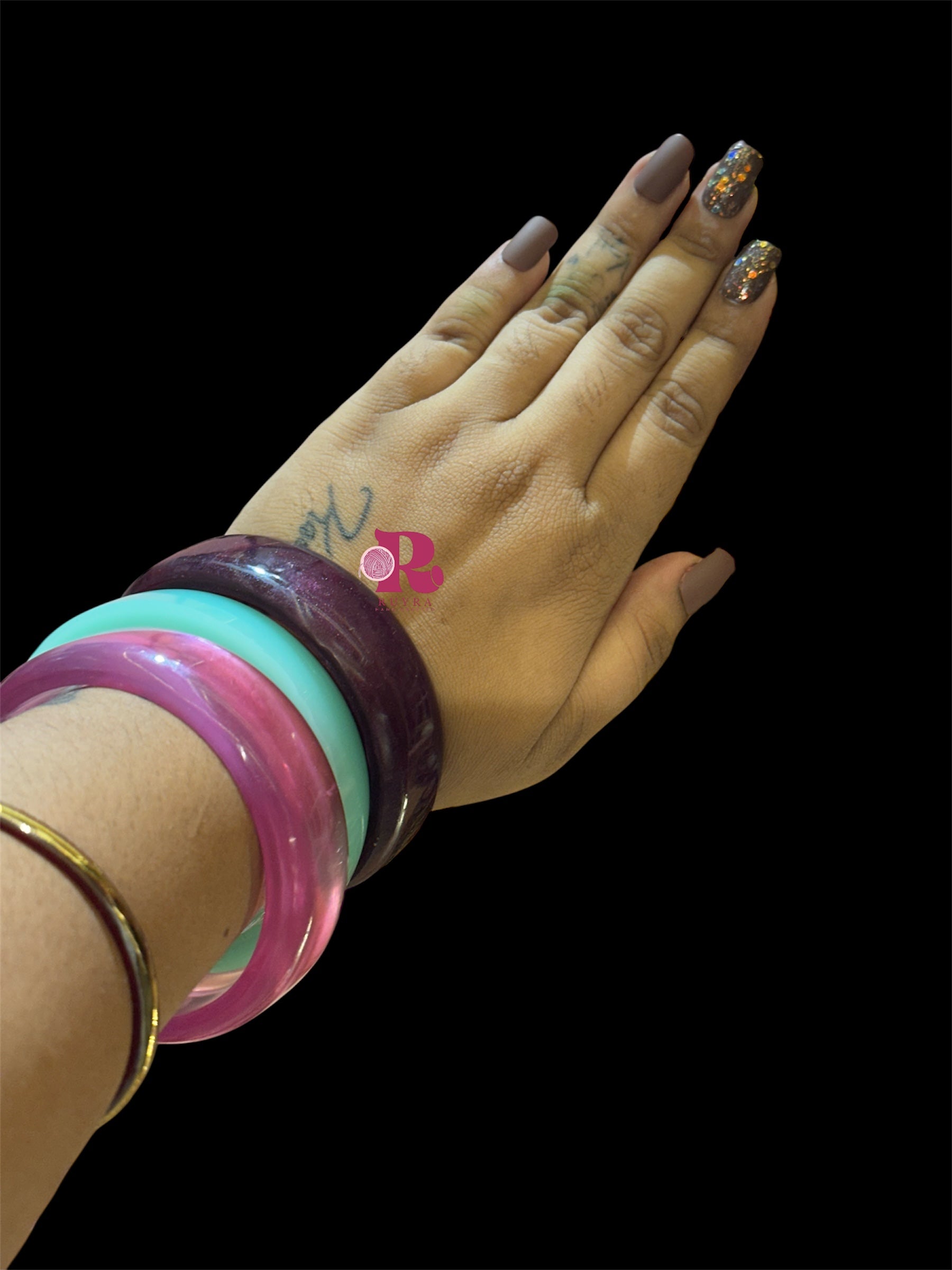 Resin bangle set pack of 3