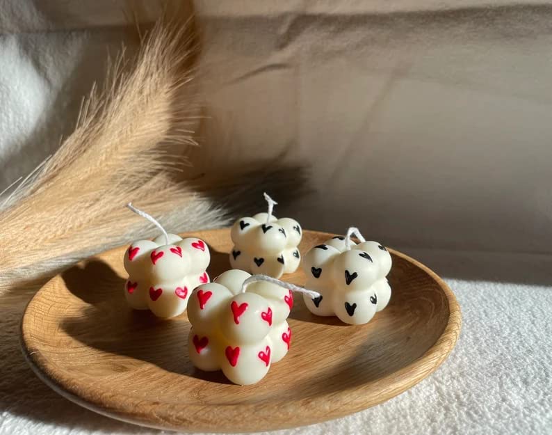 Mini Heart Bubble Candle