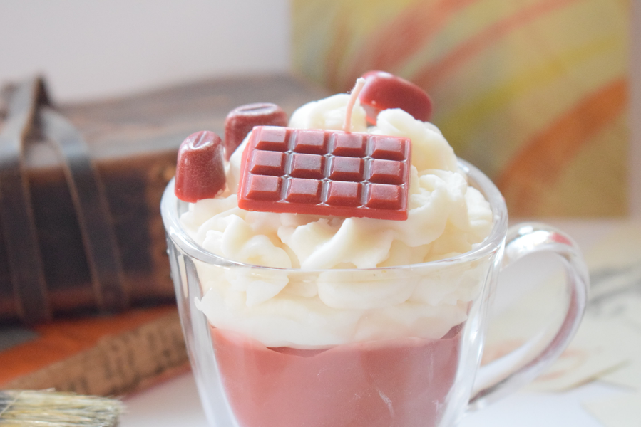 Candle Coffee Latte Eco Friendly Handmade Decor