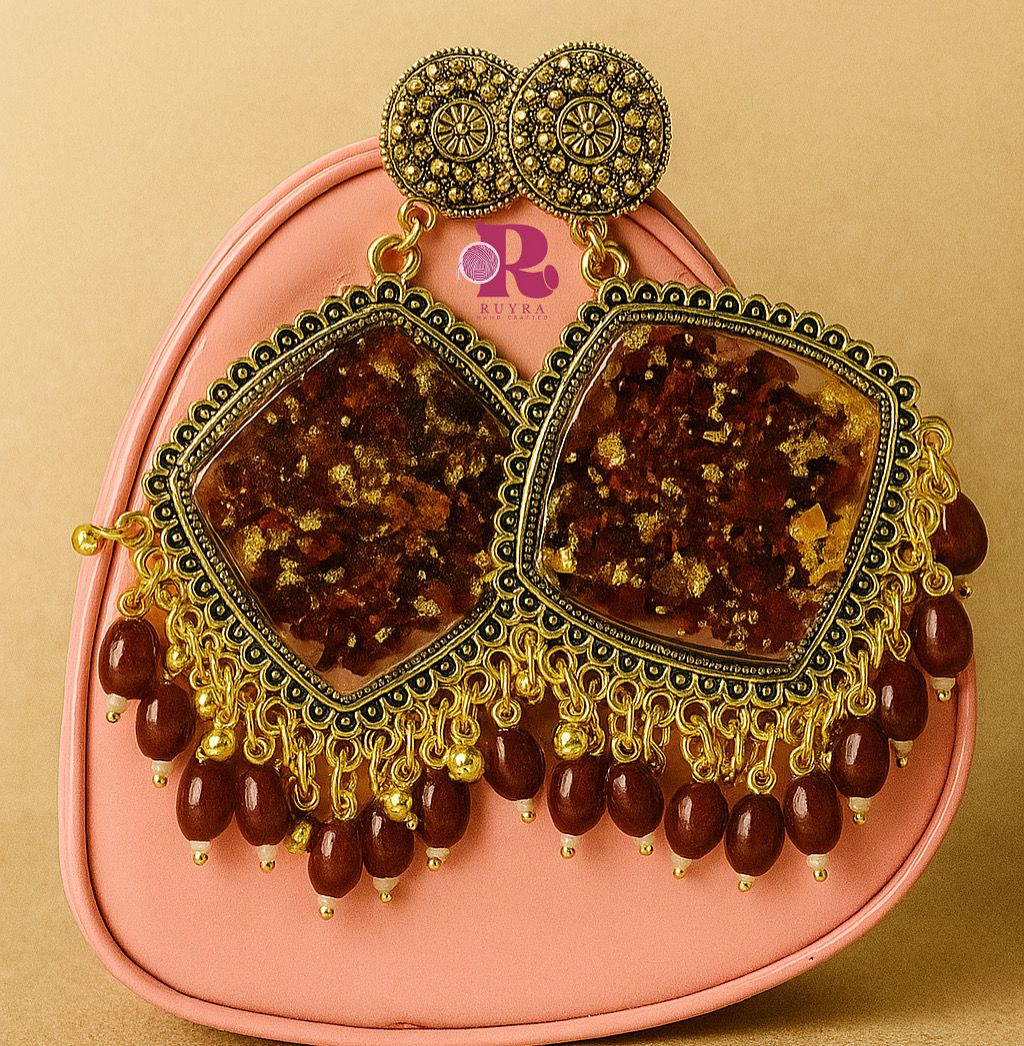 Resin Jhumka Earrings