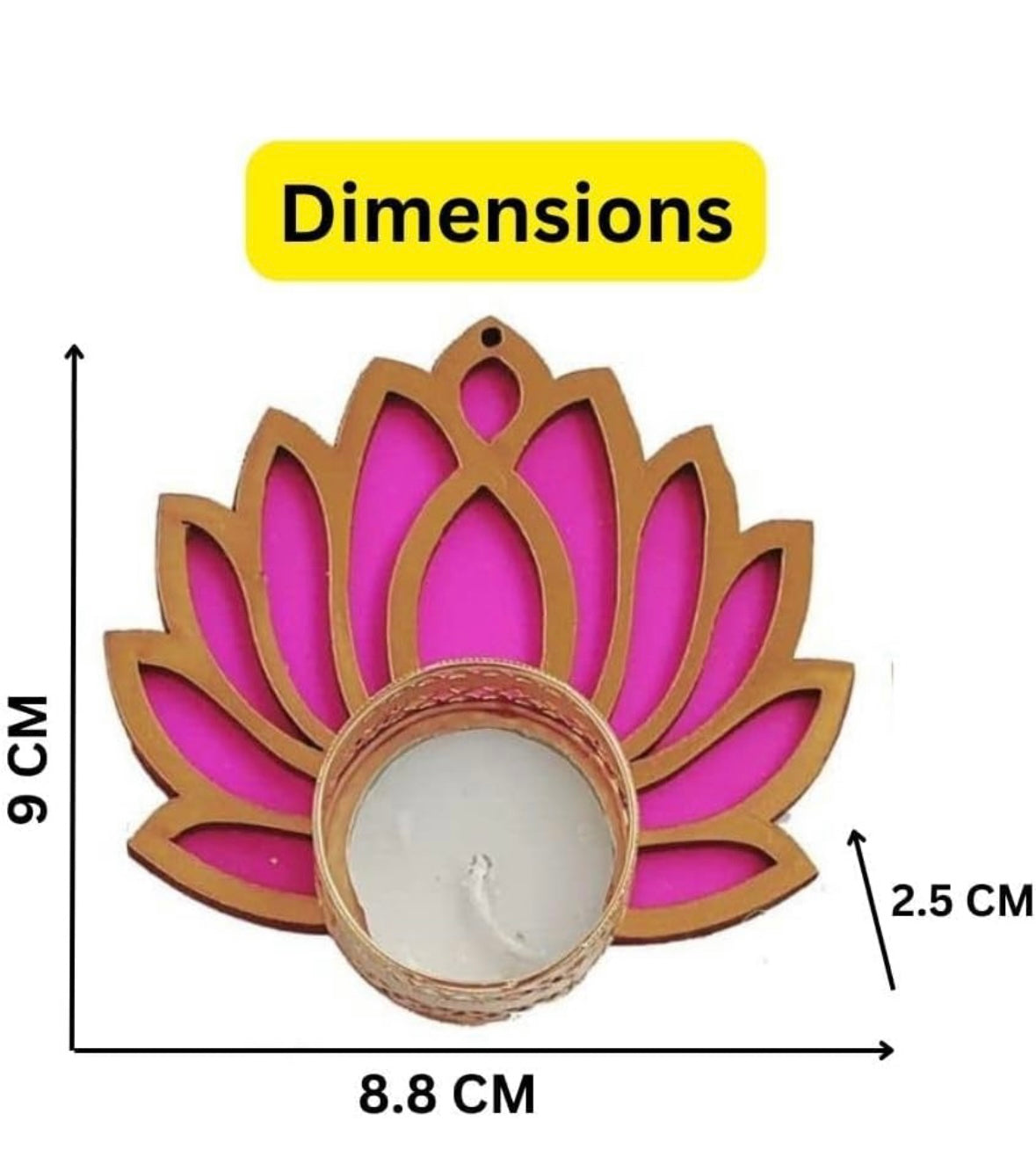 Decorative Lotus Tealight Candle Holder Stand Set Of 7 - Decoration Items For Home Decor Diyas Indoor Outdoor Office Gifting.