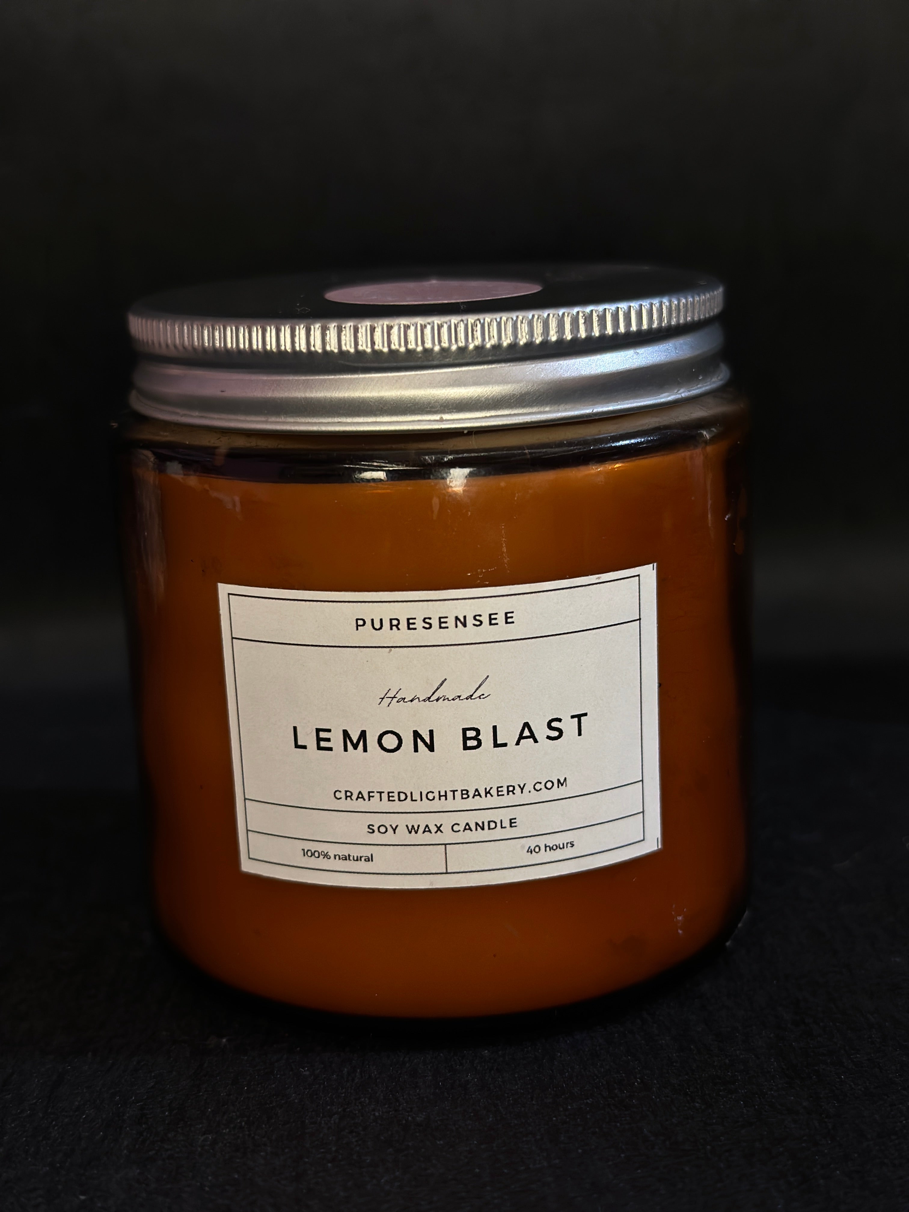 Amber Jar 200gm, Soya Wax Jar Candle