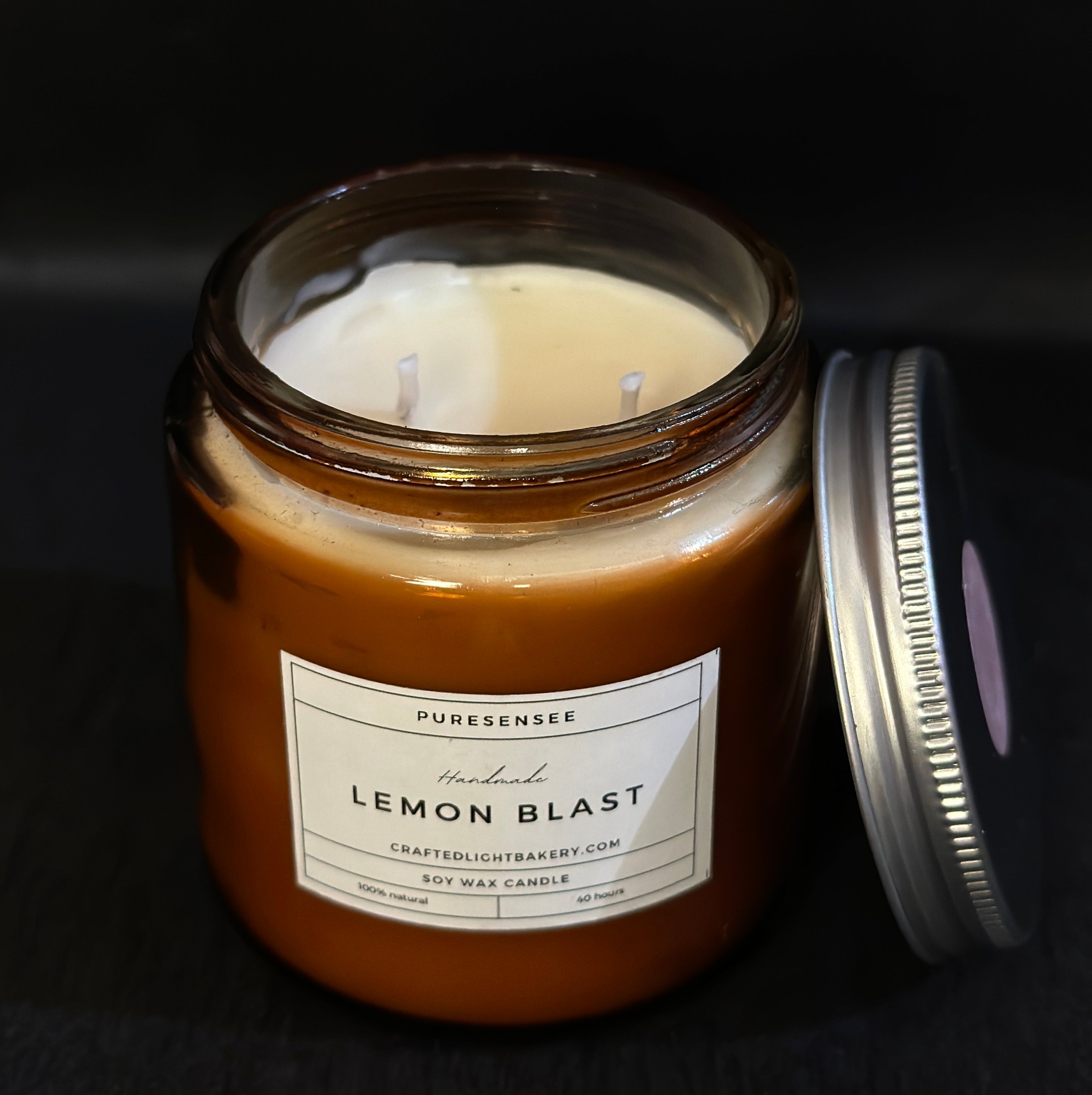 Amber Jar 200gm, Soya Wax Jar Candle