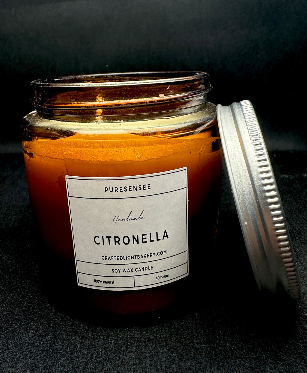 Amber Jar 200gm, Soya Wax Jar Candle