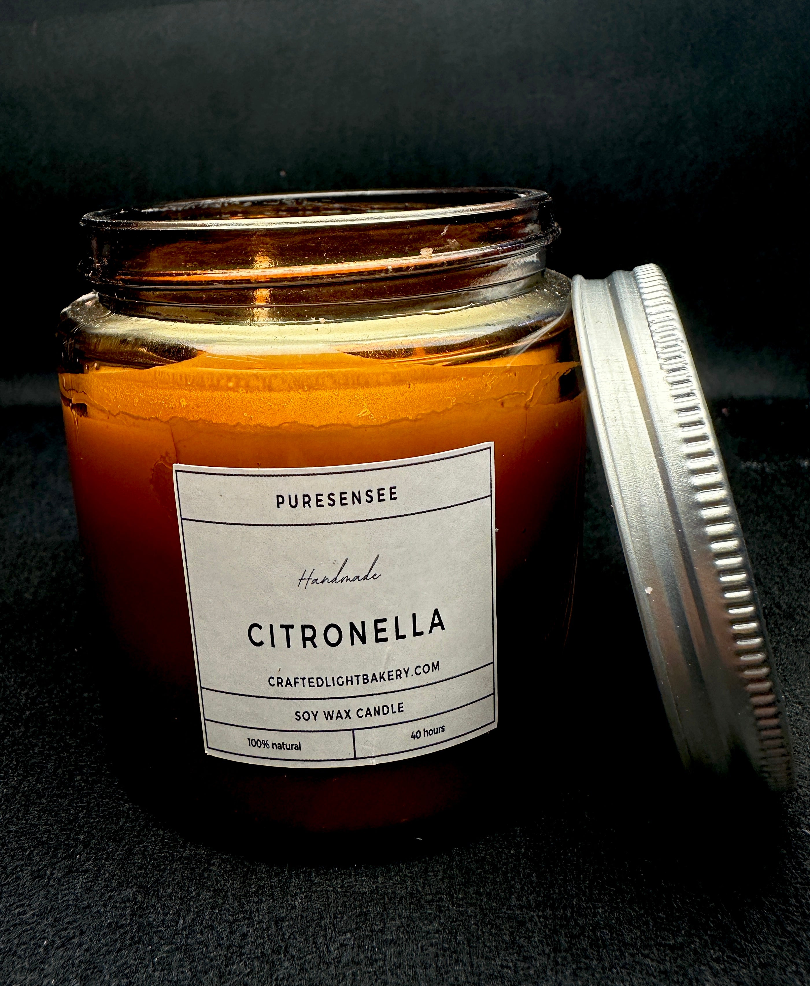 Amber Jar 200gm, Soya Wax Jar Candle