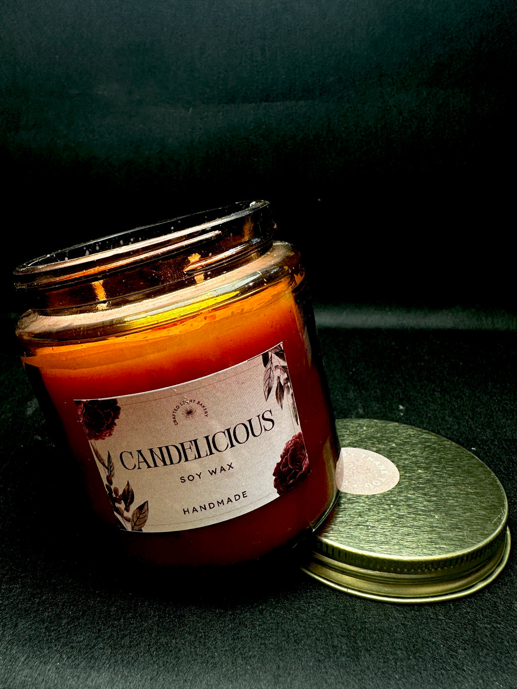 Amber Jar 200gm, Soya Wax Jar Candle
