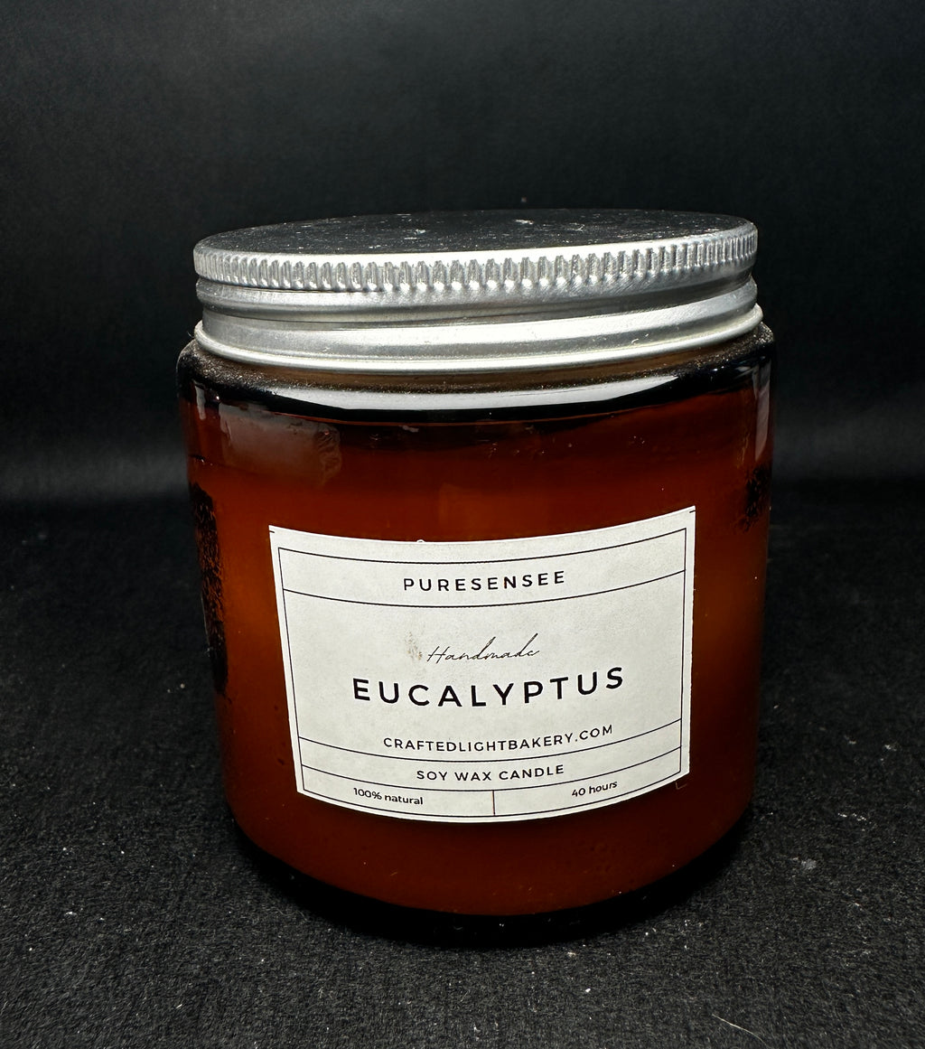 Amber Jar 200gm, Soya Wax Jar Candle