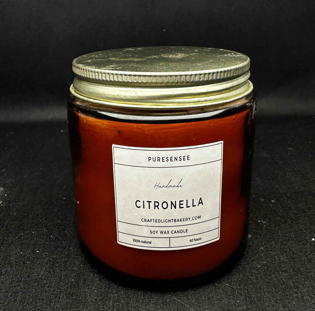 Amber Jar 200gm, Soya Wax Jar Candle