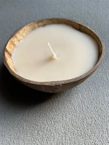 Coconut Shell Candle/Diya | Eco-Friendly Scented Soy Wax [ pack of 2]