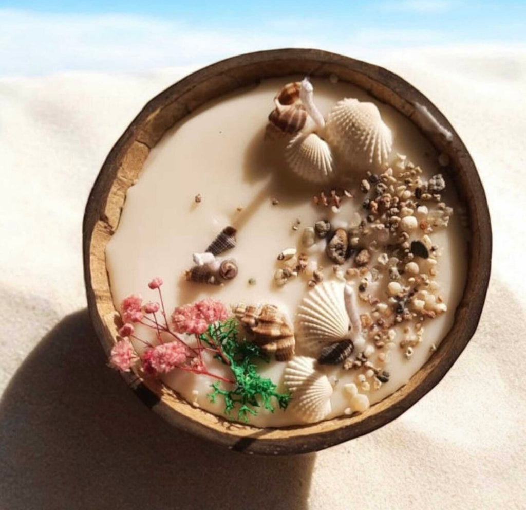 Coconut Shell Candle/Diya | Eco-Friendly Scented Soy Wax [ pack of 2]