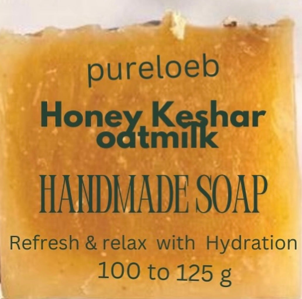 Honey kesar oat milk soap loffa