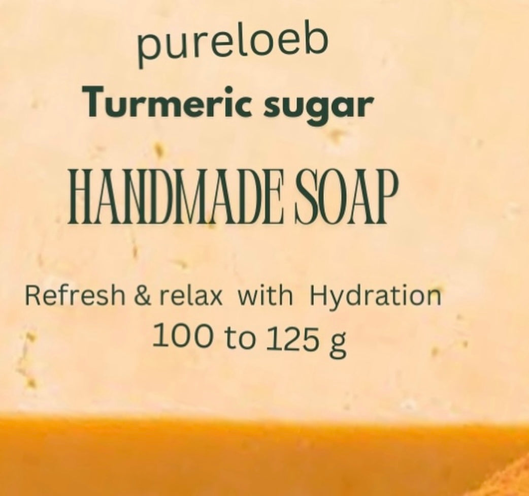 Turmeric sugar soap loffa
