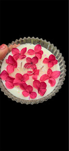 Crystal flower jar candle