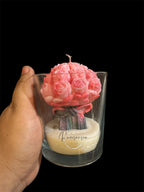 Rose Bouquet Glass Jar Candle