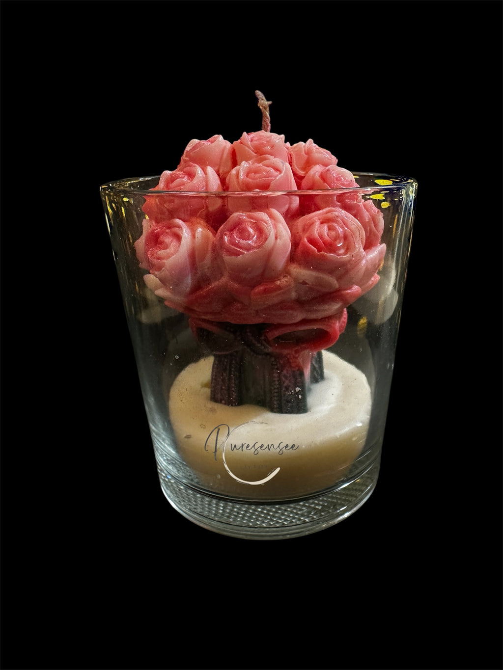 Rose Bouquet Glass Jar Candle