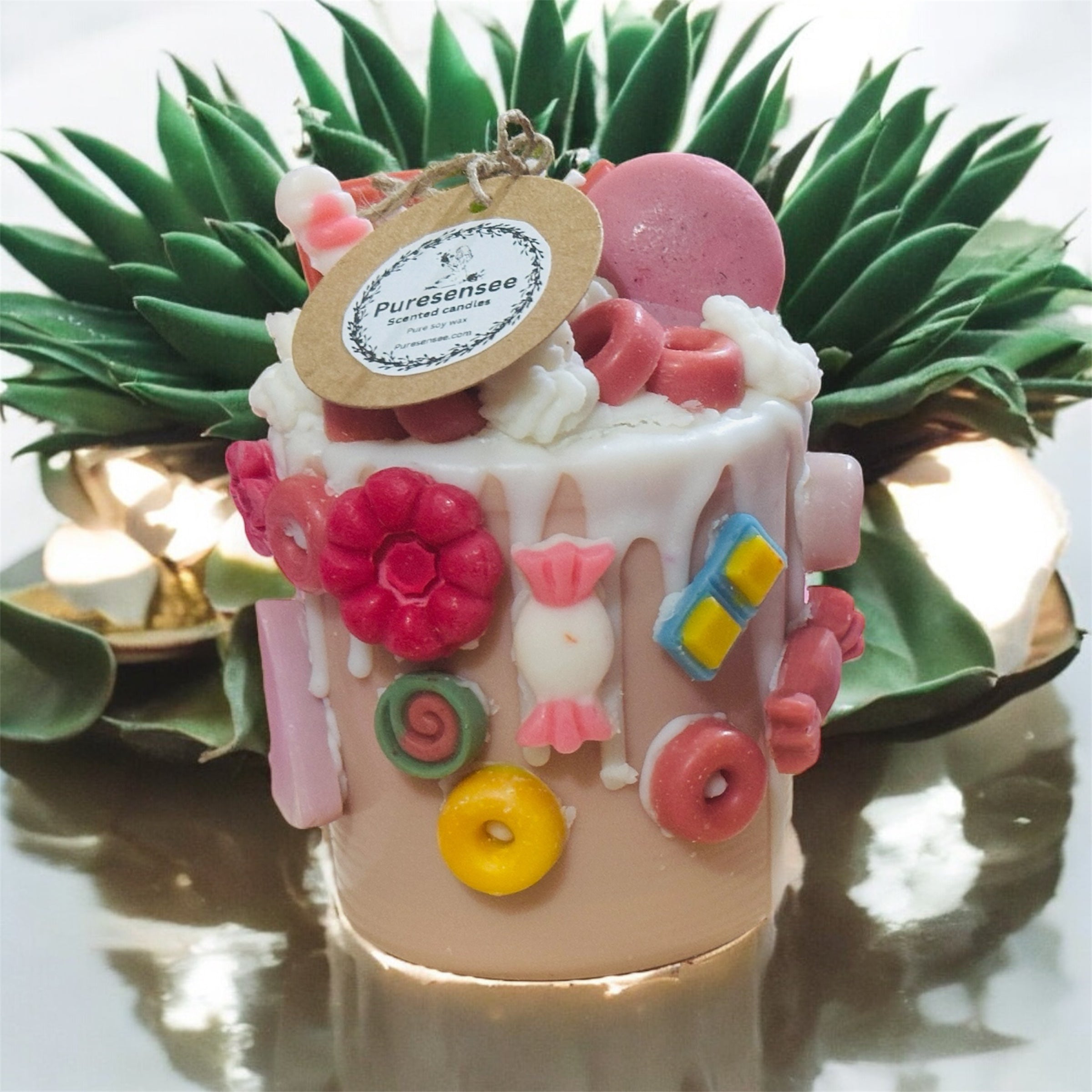 Candy-Themed Cake Candle