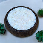 Rose Garden Wooden Bowl Candle