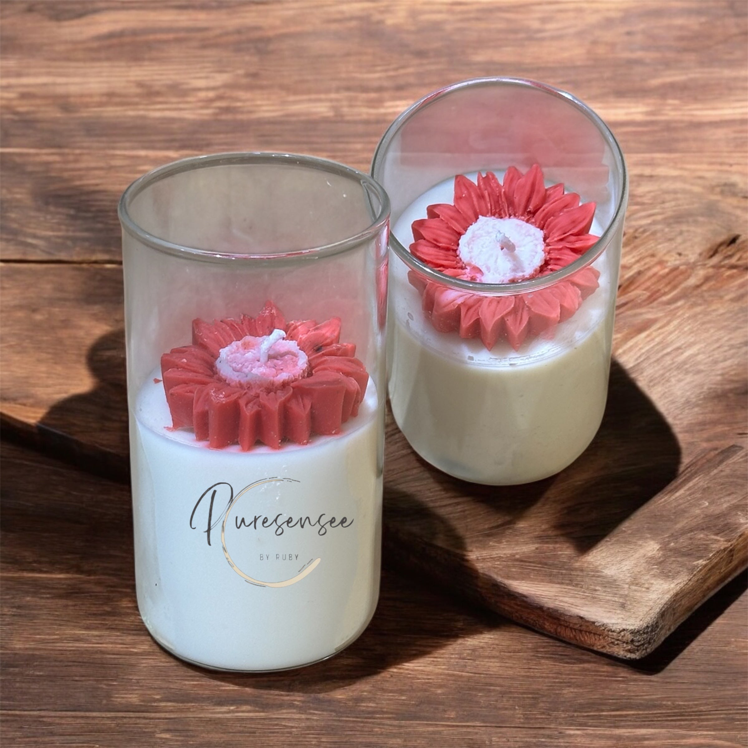 Sunflower Glass Jar Candle