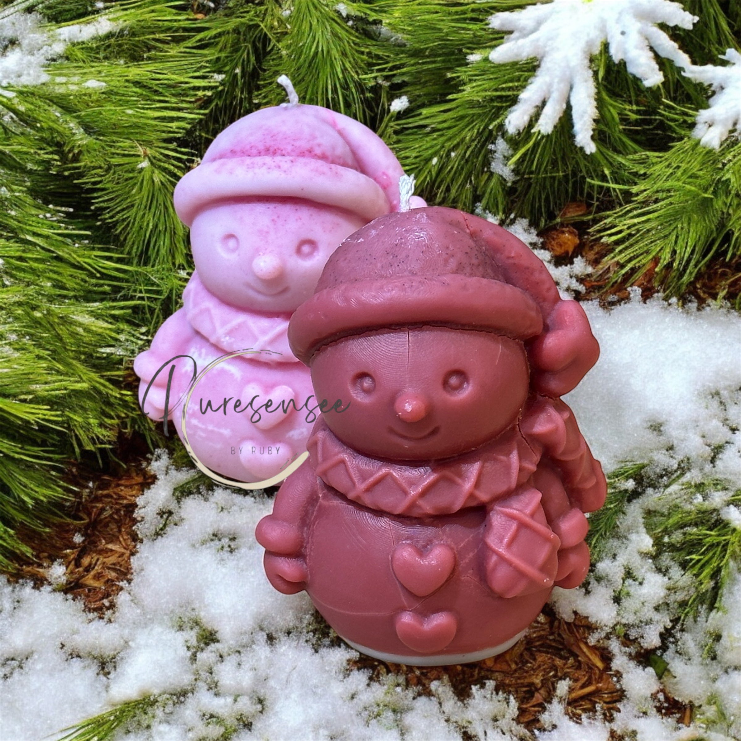 Adorable Snowman Candle