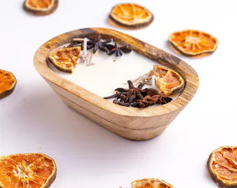 cinnamon wooden jar candles