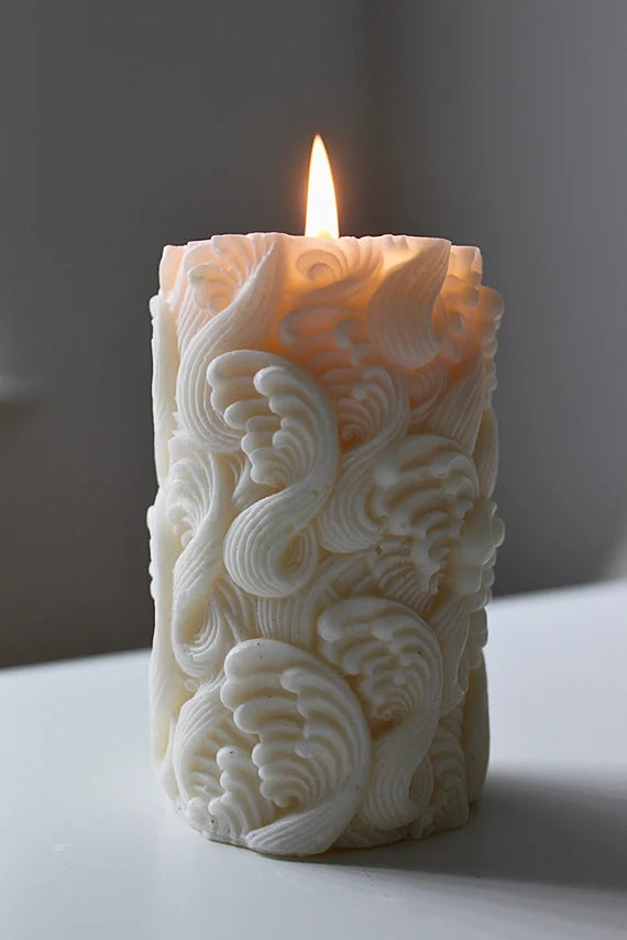 Artisan Swirl Pillar Candle
