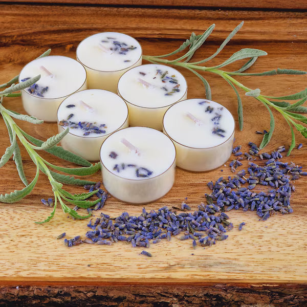 LAVENDER TEALIGHT CANDLES PACK OF 6