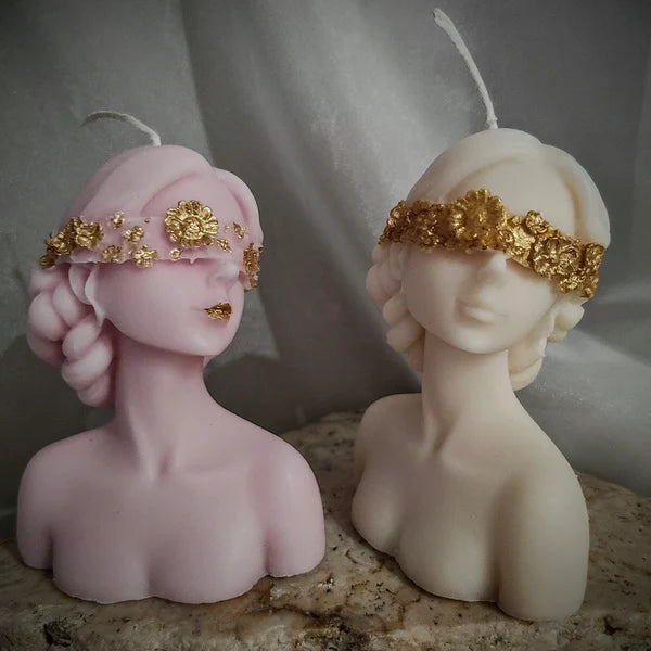 Golden Muse Sculpted Candle