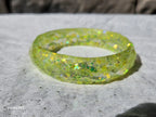 Resin Bangle Bracelet with Glitter, Glow in the Dark, Faceted, Chunky, Stackable, Wide, handmade, Unique,Boho, 6 colors, summer, shiny